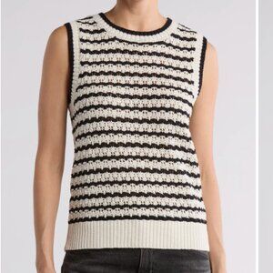Sanctuary Stripe Cotton Sweater Tank * NWOT